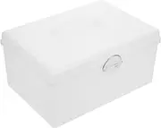 ifundom Elegant Mahjong Storage Box Large Plastic Storage Holder Lock for Home