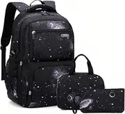 [Bansusu] Galaxy Backpacks for Boys School Bags Capacity Elementary Bookbags