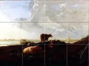 Art Dutch Countryside Aelbert Cuyp Ceramic Mural Backsplash Bath Tile #2243