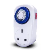 Indoor 24 Hours Mechanical Plug-In Wall Switch Timer Setting Pins Timer Socket