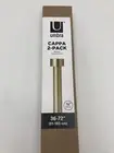 Gold Umbra Cappa 3/4-Inch Curtain Rod, 36”-72” Brackets & Hardware 2 Pack New