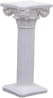 Roman Pillars Decor White Roman Pillar Statues Pedestal Stand Greek Column Figurines for Garden Backyard Patio Office Garden Plinth