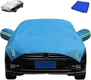 Hail Proof Car Cover, Padded Car Cover for Hail Protection, 4-Layer Thickened Cotton Vehicle Hails Blanket Suitable for SUV and Sedan (Blue, SUV)