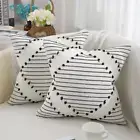 Jumbo Black and White Farmhouse Throw Pillow Covers Bedroom Boho Cushion Cover