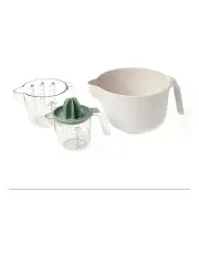 [Gourmet Kitchen] Modern 4 Piece Food Preparation Set in White