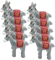 PHENOFICE 20pcs Mini Resin Donkey Figurines Donkey Figure Tiny Animal Figures Ornament Micro Figurine Ears Garden Decor Miniature Animal Decoration Miniature Mini Fairy Garden Decor Resin