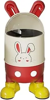 SiaBiced Cute Trash with Lid My Creative Waste Base Dust Trash Can Be Cute for The Office of The, Red, as described