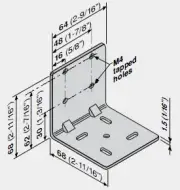 Blum 295.4000 TANDEM Series Rear Mounting Bracket for Face Frame - Zinc Plated
