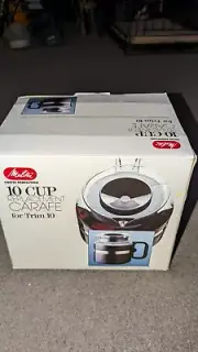 NIB Melitta Replacement Glass Coffee Carafe 10 c. 44 oz Trim 10 LCM-10S RCA-10L