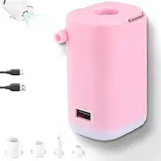 Slowowing Mini Air Pump, Slowowing Portable Mini Portable Air Pump with Light, 4 in 1 for Air Mattress, Outdoor Lighting Camping Tent Light, with 1200/2400mah Battery