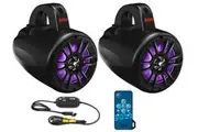 Boss Audio B40RGB 4" 500W Marine Boat Amplified Bluetooth RGB Speakers