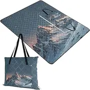 Picnic Basket Set Water Resistant Outdoor Party Foldable Picnic Blanket for Women 30s Picnic Items Snowy Mountains Stars Ningt 60x80in