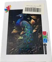 New Shrink Wrapped 500-Piece Beautiful Frameable Peacock Image