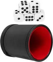 KOMBIUDA Elegant Dice Cup Quiet Shaker Velvet Lining for Game Night Bar Party Accessories Complete Dice Sets