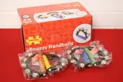 BRAND NEW: BIGJIGS TOY SNAZZY HANDBELLS - BJ193 - BULK BOX 18 - TIMBER / WOODEN