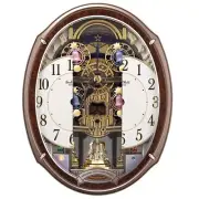 Rhythm Wall Clock Automaton Clock With Melody Small World 4MN545RH23 New