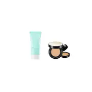A'PIEU - Pure Block Aqua Sun Gel SPF50+ PA+++ X Jung Saem Mool - Essential Skin Nuder Long Wear Cushion - 14g+14g - Medium