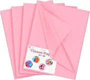 Mauproy 120 Sheets Pink Tissue Paper, 20 x 14 Inches Pink Gift Wrapping Tissue Paper Bulk for Gift Bags DIY Crafts Wedding Birthday Holiday Party Decor