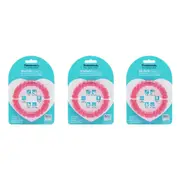 3x Rosewood 9.5cm BioSafe Antimicrobial Puppy Ring Pet Dog Dental Chew Toy Pink