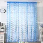 Sheer Drape Perspective Home Decor Window Door Heart Curtains Lightweight