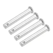 Single Hole Clevis Pins - 8mm x 50mm Flat Head 304 Stainless Steel Pin 4Pcs