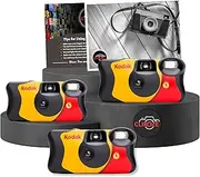 Disposable Cameras Multipack - Includes 3 Pack Kodak Funsaver Single-Use 35mm Cameras with 39 Exposures and Clikoze Photography Tips Card