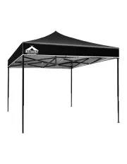 Instahut 3x3M Outdoor Gazebo Pop Up Marquee - Black