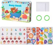 Sensory Book Toy,Cartoon Quiet Activity Book | Educational Math Learning Game, Travel Interactive Game, Hands-On Skills Activities for Kids Ages 3+