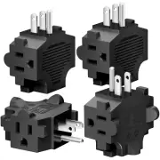K KASONIC - 3-Outlet Grounding Adapter, Multiple Plug Outlet Extender, Power ...