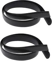 [Eigell] 2pcs Mens Automatic Ratchet Belt Replacement Waist Straps, Without Buckle, Black