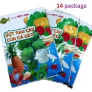 14 package - Bot Rau cau con ca Deo Agar - Made In Viet Nam - Crisp jelly