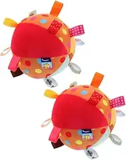 UPKOCH 2pcs Plush Bell Ball for Infants Sensory Development Toy Baby Ball Tactile Tags