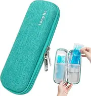 Leng Ke Upgraded Insulin Travel Case - Insulated Medication Travel Bag with 2 TSA Approved Ice Packs, Portable Insulin Pen Cooler for Insulin Pen and Blood Glucose Monitor Supplies (Green)
