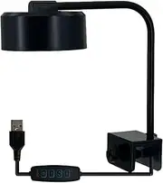 LED Aquarium Light, Saltwater Fish Tank Lamp, Smart 3-Mode Brightness Control, 360-Degree Adjustable Arm, 6.1x2.36x5.35 inches Ideal for Shrimp, Fish, and Marine Tanks