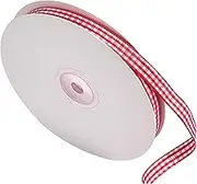 Red Gingham Ribbon, 0.4 Inch X 49 Yards Gingham Ribbon, Funny DIY Plaid, Reusable for Gift Wrapping, Ideal for Baking Crafts Party Decorations for Ornaments