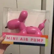 Target Bullseye Playground Pink Balloon Dog Mini Air Pump 9" New/Sealed