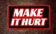 [LETS GO CORNHOLE] Make It Hurt Bold Morale Patch, Tactical Hook and Loop Patch, Cornhole Game Accessory PVC Rubber Heavy Duty Sports Badge Collector Wall Gift Biker Patches