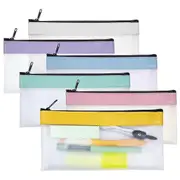 6Pack Clear Pencil Pouch, Pencil Case, Clear Makeup Bag, Pencil Bag