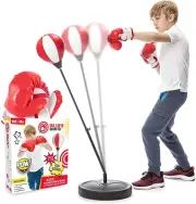 Punching Bag for Kids Incl Boxing Gloves | 3-10 Years Old Adjustable Kids Punchi