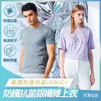 在飛比找momo購物網優惠-【ST.MALO】美國防護抗菌IONIC+銀纖維女男上衣(銀