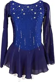 [Zagitova] Ice Figure Skating Dress for Girls Breathable Women Competition Performance Dance Clothing Shiny Rhinestones