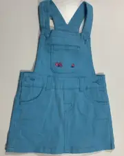 Pumpkin Patch Blue Azure Embroidered Pinafore Pinny Size 2 Brand New Tracked