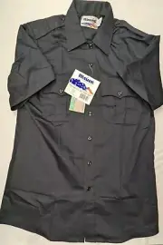 Blauer 8713 Mens Short Sleeve Cotton Blend Shirt P Blue M Reg StreetGear New NWT