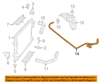 CHRYSLER OEM Radiator Coolant-Recovery Tank Bottle Overflow Hose 55038163AI (for: Chrysler)