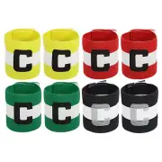 Pack of 8 Soccer Captain Armband Captain Arm Bands Green/Red/Black/Yellow