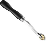 RJWKAZ Perfect 4mm Leather Paper Cloth Sewing Needle Point Tracing Wheel (Black)