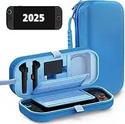 TIKOdirect Carrying Case for Nintendo Switch 2 (2025) & 2021 OLED & 2017, Travel Hard Shell Portable Bag with 24 Game Card Slots, Switch 2 Carrying Case for Accessory Kits, Blue