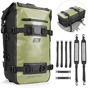 Rhinowalk Motorcycle Tail Bag - Multifunctional Waterproof Rear Rack Trunk Seat Bag, Army Green 15L