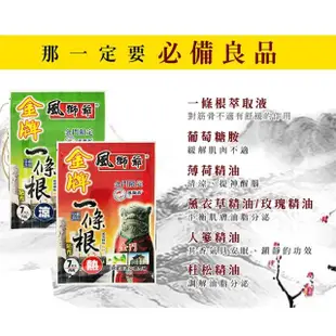 【風獅爺】金門一條根精油貼布-1包(7片裝-熱感涼感任選)