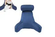 Reading Pillow Rest Back Support Pillow with Arms for Sitting in Bed-Blue(with a neck pillow)